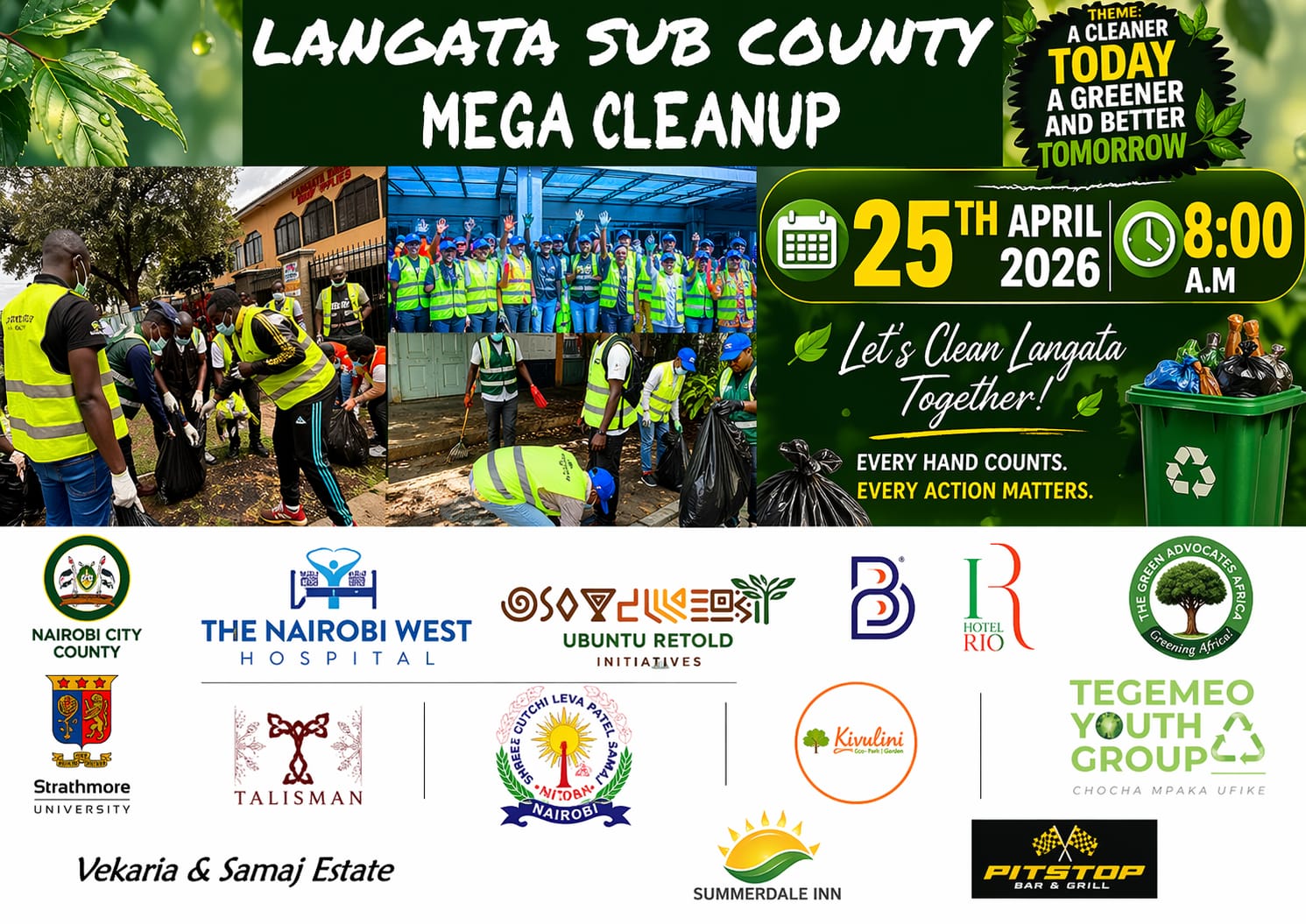 Langata Sub County Mega Cleanup official poster