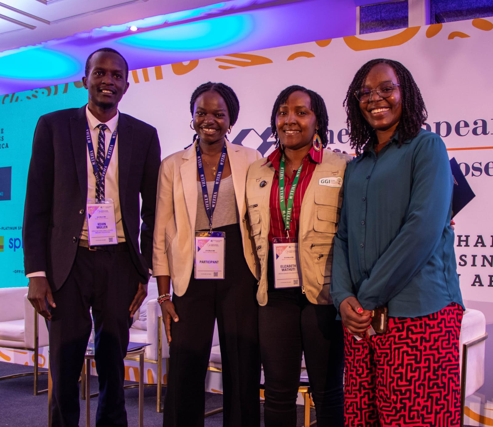 Team with Elizabeth Wathuti